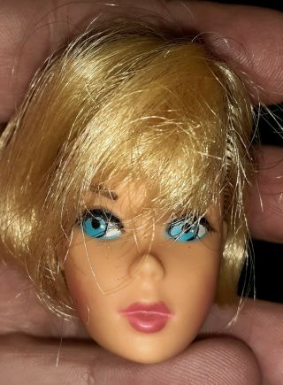 Gorgeous Vintage Mattel Mod Barbie Hair Fair High Color Blonde Tnt Doll Head