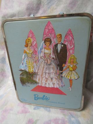 Rare Vintage Barbie Trousseau Trunk Metal 1964 Mattel Inc.  - Very Good