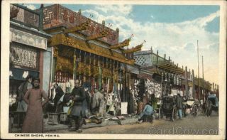 China Peking Chines Shops Camera Craft Co.  Antique Postcard Vintage Post Card