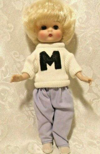 1988 Effanbee 8.  5” Lil Innocents Doll In Letter " M " Sweater