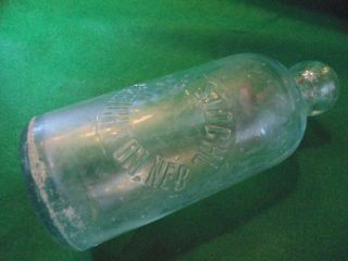 Antique Light Green Glass Soda Bottle With Advertising " C.  H.  Stochl " Creighton