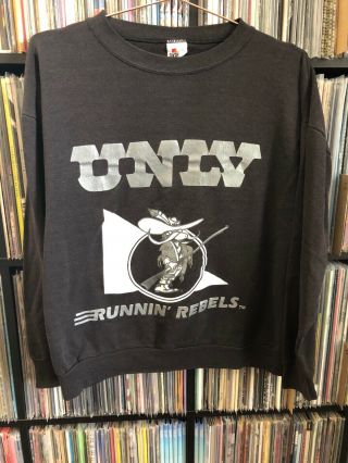 Rare Vintage Unlv University Las Vegas Runnin Rebels 80’s Collegiate Sweater Xl