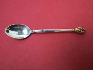 Golden Crown By W&s Sorensen Sterling Silver Demitasse Spoon 4 1/8 " Denmark