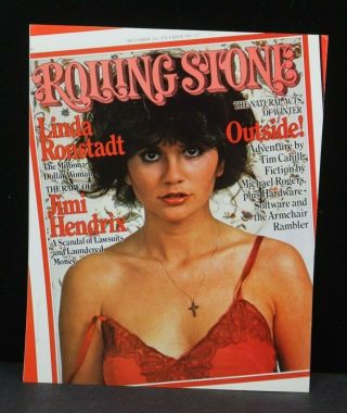 Rare Vintage Linda Ronstadt Singer Rock Rolling Stone Cover Window Poster