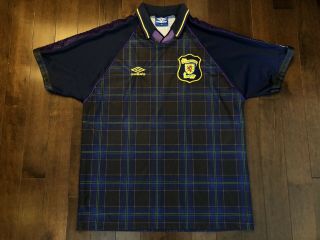 Rare Vintage Scotland 1994/95/96 Umbro Tartan Plaid Football Jersey Shirt Xl