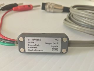Vintage Nagra Kudelski QCSE Line Input cable assembly for all IV - S models RARE 2