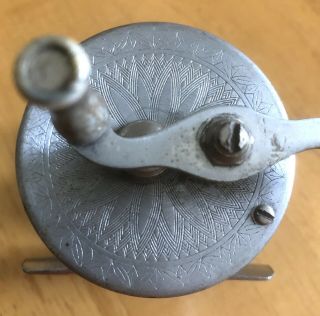 Unknown Engraved Vintage Bait Casting Reel Vintage Old Fishing Reel
