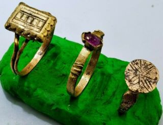 Ancient Medieval Bronze Ring Vintage Antique Artifact Byzantine