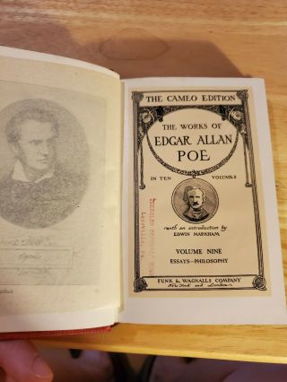 Antique 1904 The Cameo Edition The Of Edgar Allan Poe Volume 9