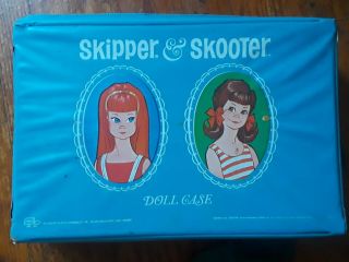 Vintage Scooter & Skipper Case With Dolls,  Clothes And Accessories. ,  Tutti Doll