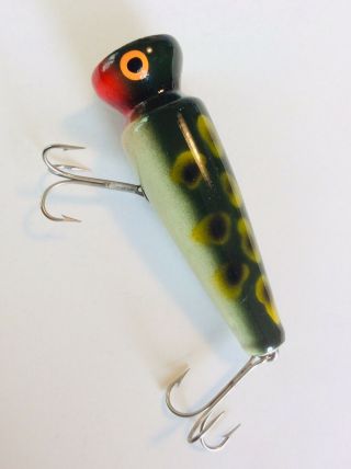 Rare Vintage Wood Bomber Knothead Lure,  1311 - Frog, 3