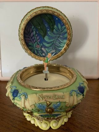 Rare Disney Tinker Bell Peter Pan Neverland Music Box " You Can Fly " 1951
