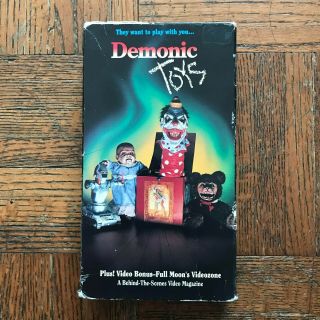 Demonic Toys Vhs / Rare Htf Oop / Full Moon 1991 / Horror / Cult / Gore