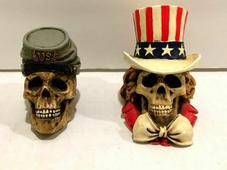Rare 1999 W.  U.  I.  Skull Uncle Sam W/r,  W & B Top Hat