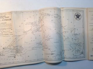 Vintage 1940 Texaco Cruising Chart - Great Lakes & Adjoining Waterways - Map