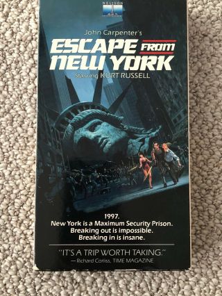 Escape From York,  Kurt Russell,  1981 - 83 Vhs Rare Embassy Home Entertainment