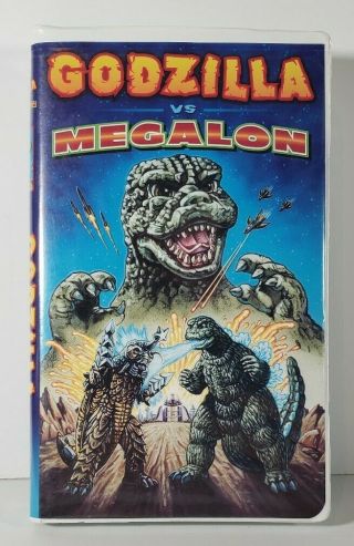 Godzilla Vs.  Megalon Vhs Kaiju Clamshell Rare Sci - Fi Uav Htf