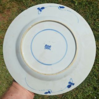 Rare Antique Chinese Blue & White Kangxi Period Mark Porcelain Plate 2