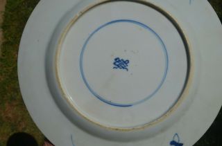 Rare Antique Chinese Blue & White Kangxi Period Mark Porcelain Plate 3