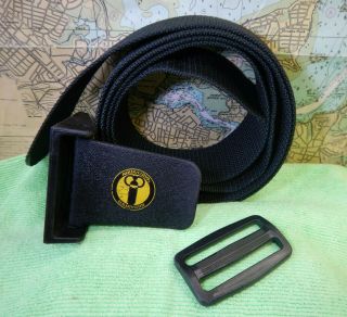 Vintage Us Divers Quick Release Weight Belt Buckle W 5ft Of Webbing Very Rare
