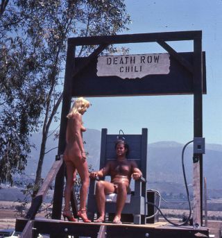 Vintage Stereo Realist Photo 3d Stereoscopic Slide Nude Nudist Death Row 1984