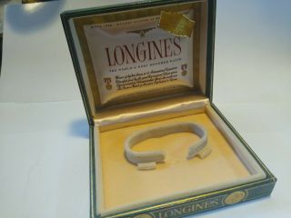 Vintage Longines Watch Wristwatch Box Case Green Rare Minty