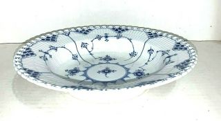Rare Vintage Royal Copenhagen Blue Full Lace 9 " Rim Soup Bowl 1st Quality 1079