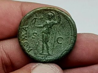 Extremely Rare Ancient Roman Bronze Sestertius Of Vespasian 19 Gr 31 Mm