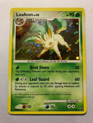 Leafeon 7/100 Majestic Dawn Holo Rare Pokemon Card Near