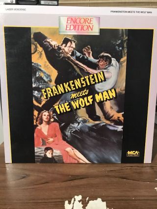 Rare Frankenstein Meets The Wolf Man 1942 - Laserdisc
