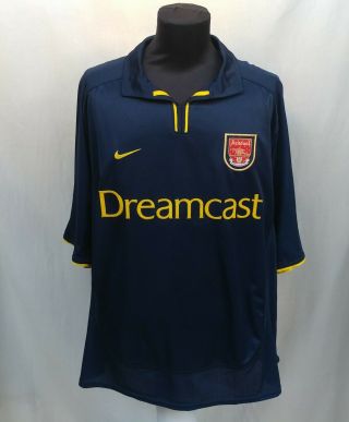 Rare Arsenal 2000/2001/2002 Third Football Jersey Nike Shirt Size Xl Dreamcast