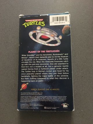 Planet Of The Turtleoids VHS TMNT Teenage Mutant Ninja Turtles 1993 Rare 3