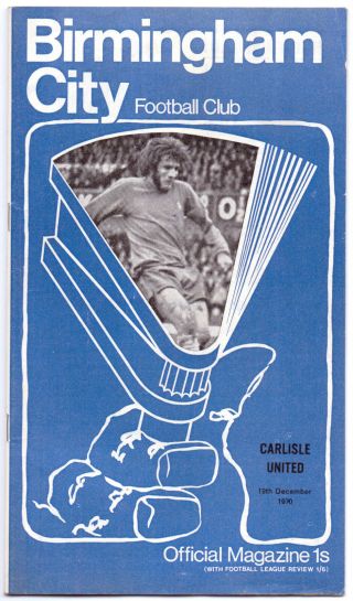 Birmingham City V Carlisle United 1970 Programme Rare Orig Hand Signed 3 X Sigs