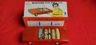 Rare 1965 Mib Bandai Battery Operated Gear Shift Mustang Car Toy