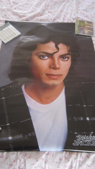 Michael Jackson Official Us Bad Era Man In The Mirror Poster No Promo Rare 1988
