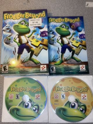 Frogger Beyond Big Box Konami Pc Cd Rom Game Windows 2003.  Rare.