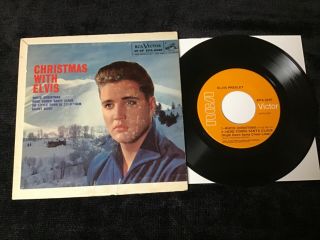 Elvis Presley 45 Ep Epa - 4340 Christmas With Elvis Orange Label Mega Rare Nm