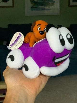 Rare Humongous Entertainment Putt Putt And Pep Plush Toy Car With Dog,  With