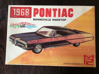 Vintage Mpc 1968 Pontiac Bonneville Hardtop 1/25 Box Only