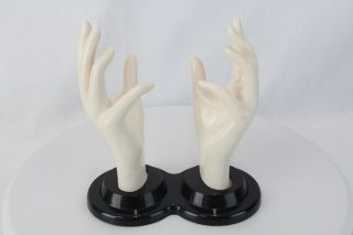 Vintage Double Mannequin Hands Jewelry Display Stand E & B Giftwear 1990