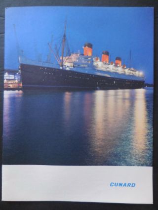Rare R.  M.  S.  Queen Mary Schedule 11 - 1 - 1967 The Last Great Cruise For The Ship