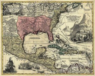 1750s Detailed Map Of Spain And The Spanish Colonies - 20x24