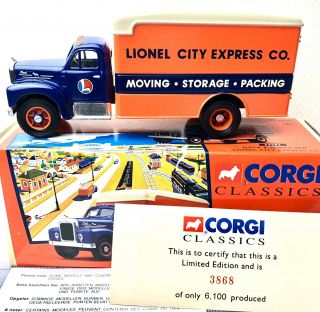 Mack B Series Van Lionel City Express Corgi 52503 1:50 Rare Limited Edition Mib