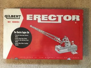 Rare A.  C.  Gilbert Erector Set 6 1/2 Crane 100 Complete Toy