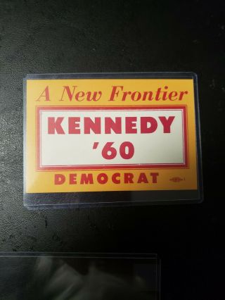 Rare Jfk John F Kennedy Frontier Palm Card 1960