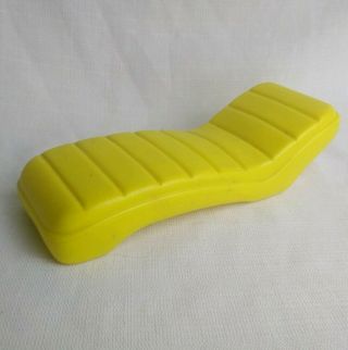 Vintage Barbie Style Yellow Plastic Pool Lounge Chair