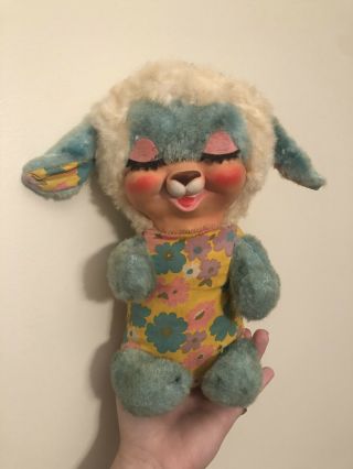 Rare My Toy 1964 Rubber Face Plush Stuffed Lamb Doll Vintage Rushton Gund
