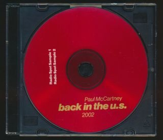 Beatles Paul Mccartney Extremely Rare U.  S.  2002 Radio Sampler Promo 5 " Cd