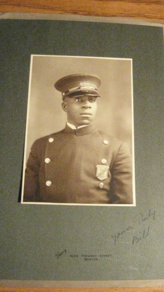 Rare Early 1900s Studio Photo of African American Police Officer Boston Mass. 2
