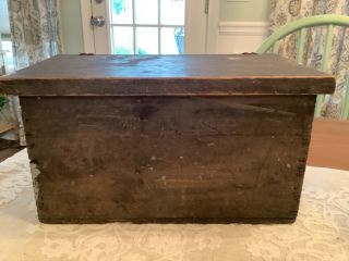 Vintage Wood Box Chest Trunk Dovetailed Primitive Rustic